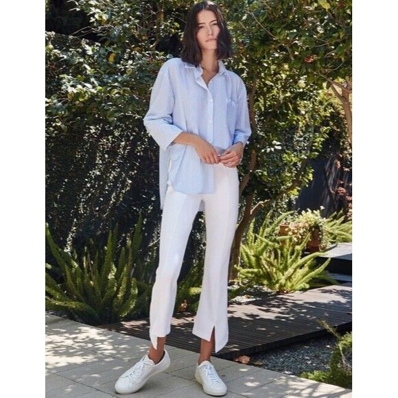 ONA by Yoon Chung Oversized Shirt Small Stripe Sustainable Italian Fabric Beachy - Picture 1 of 14